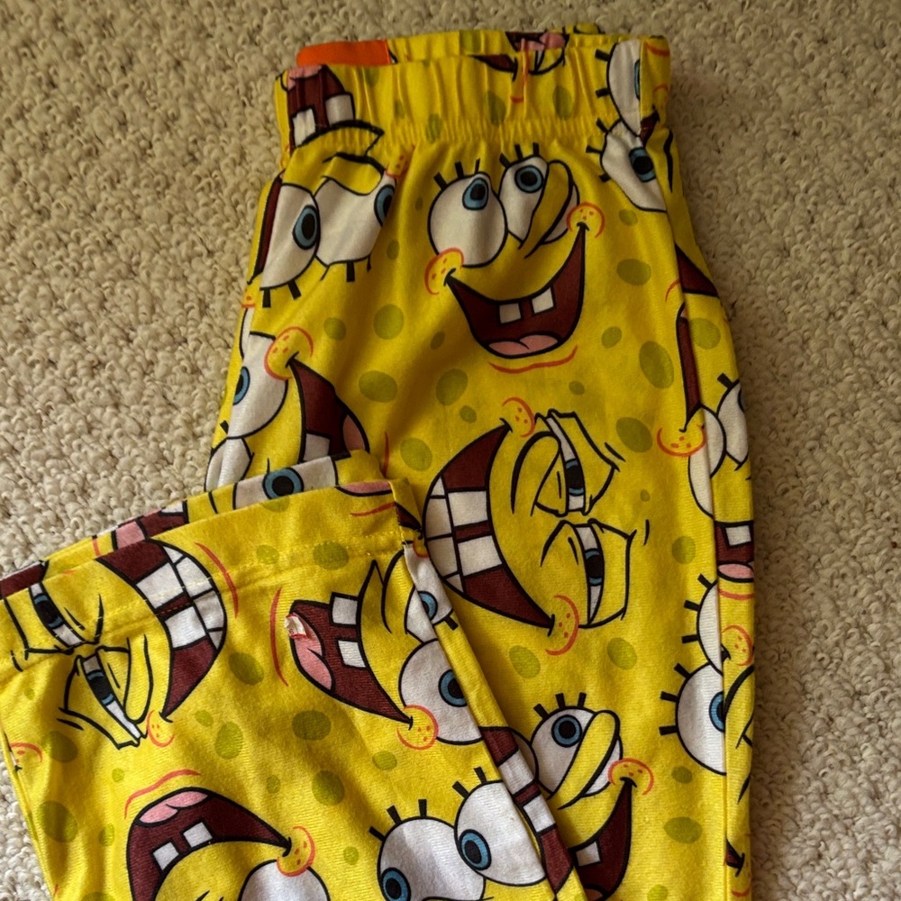 Pajamas SpongeBob SquarePants boys new size 8/10 polyester Nickelodeon
